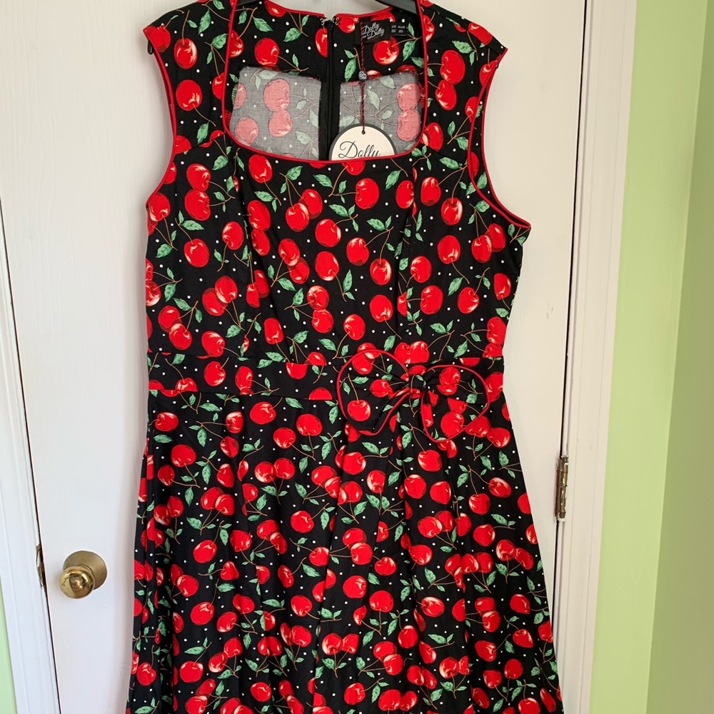 NWT Cherry Print Rockabilly Dress